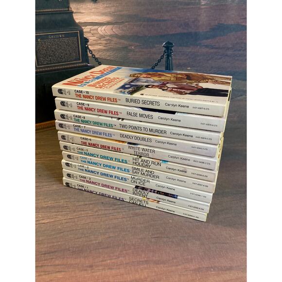 Vintage 80s Set of 10 Paperback Carolyn Keene Nancy Drew Files #1-10 1st Edition - Picture 1 of 12